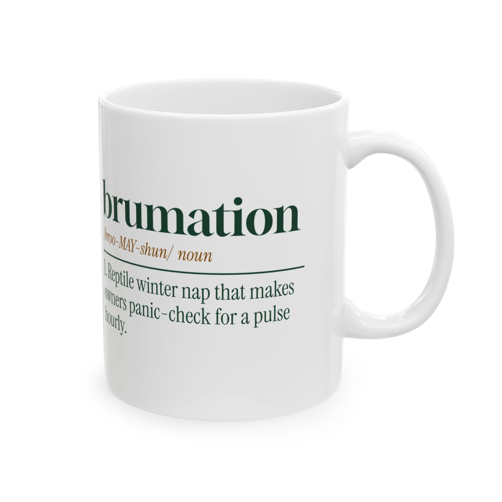 Brumation Panic Coffee Mug For Reptile Owners