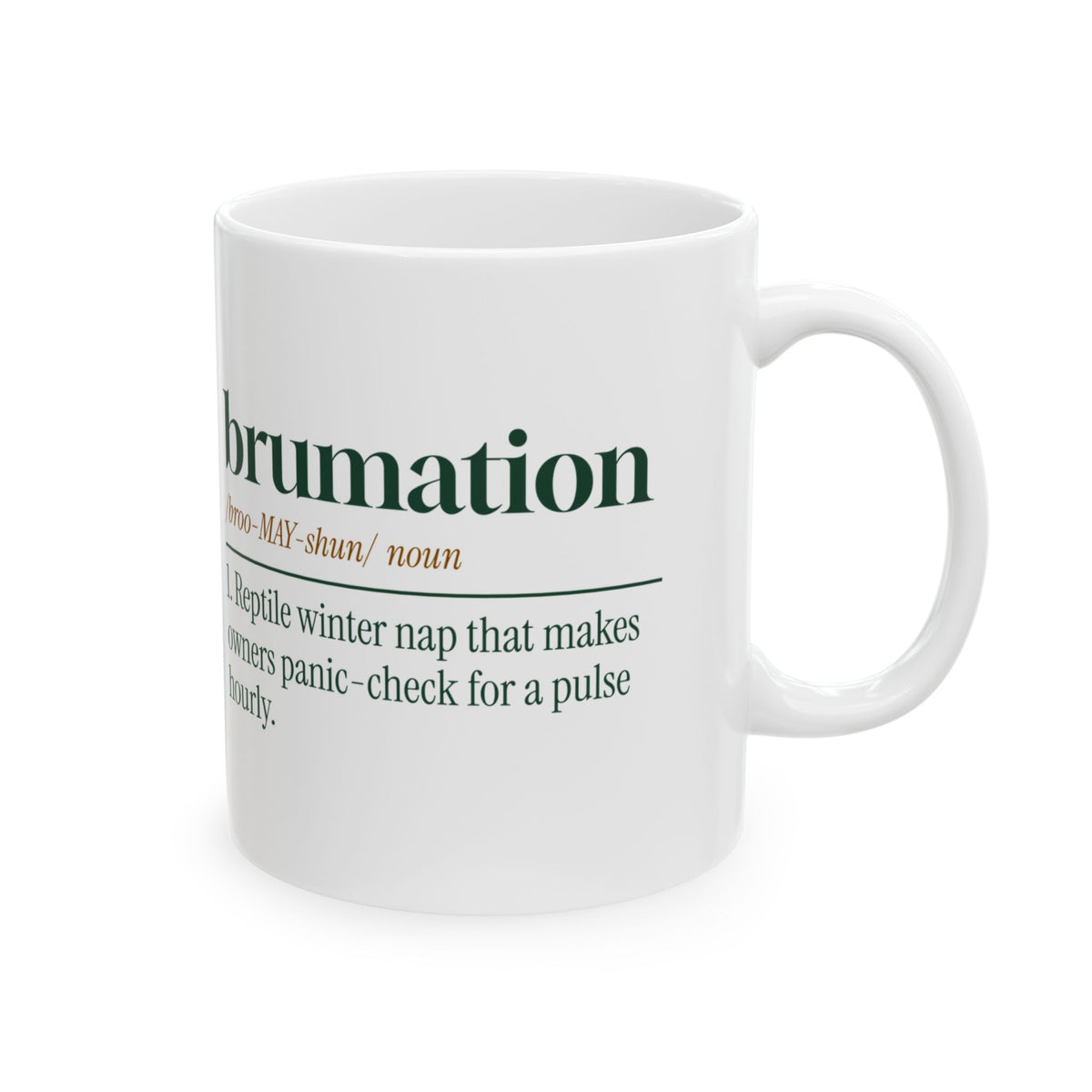 Brumation Panic Coffee Mug For Reptile Owners