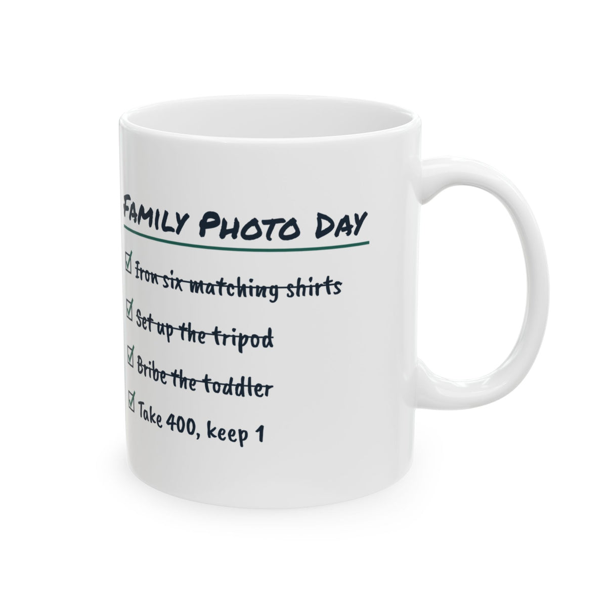 Funny Photographer Coffee Mug Family Photo Day Checklist