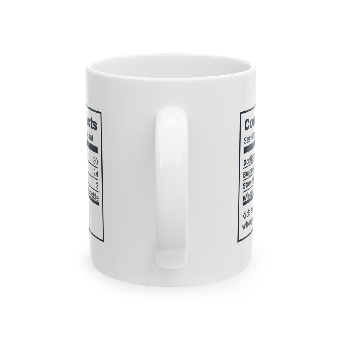 Funny Uncle Coffee Mug Cool Uncle Facts Nutrition Label