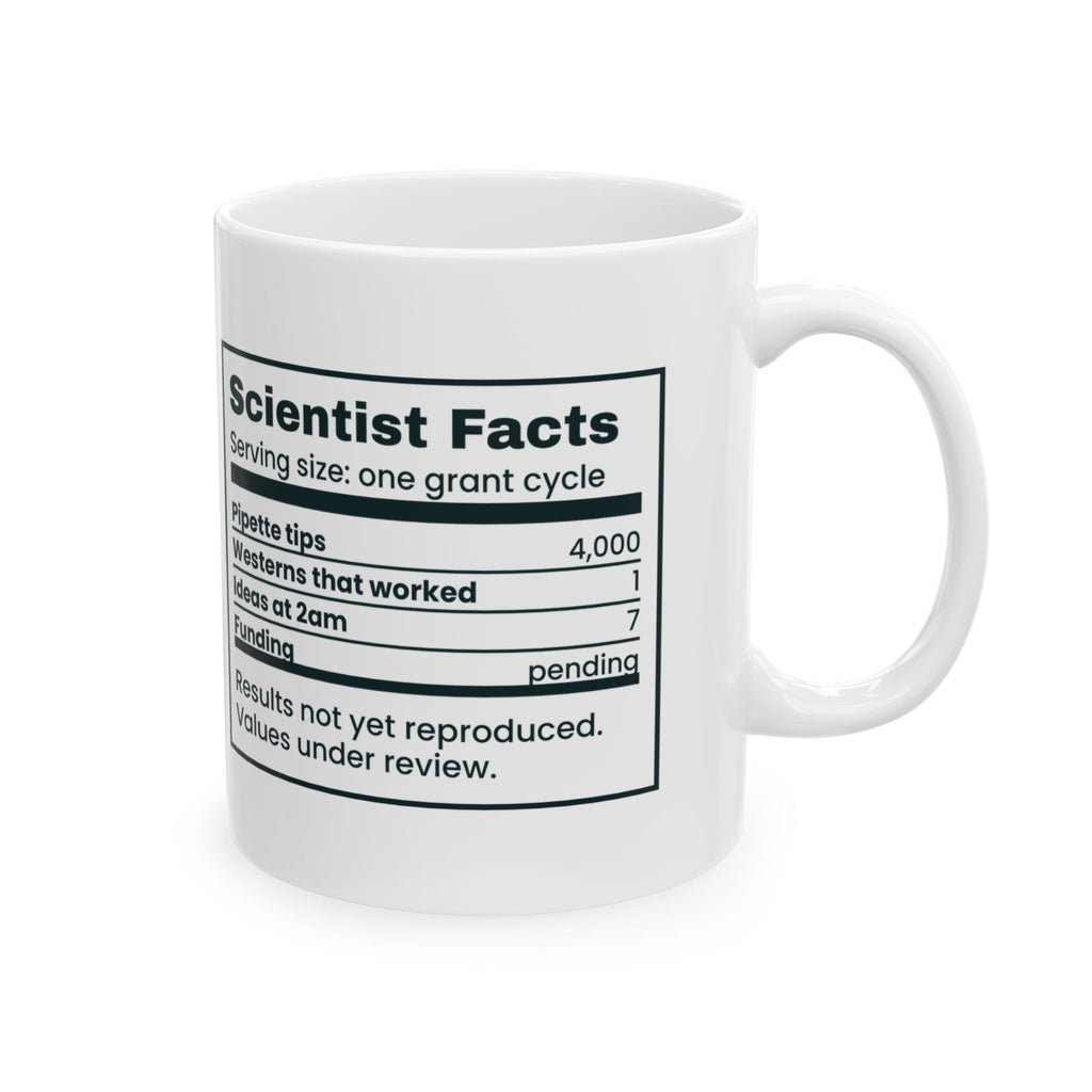 Funny Scientist Coffee Mug Grant Cycle Nutrition Facts For Researchers