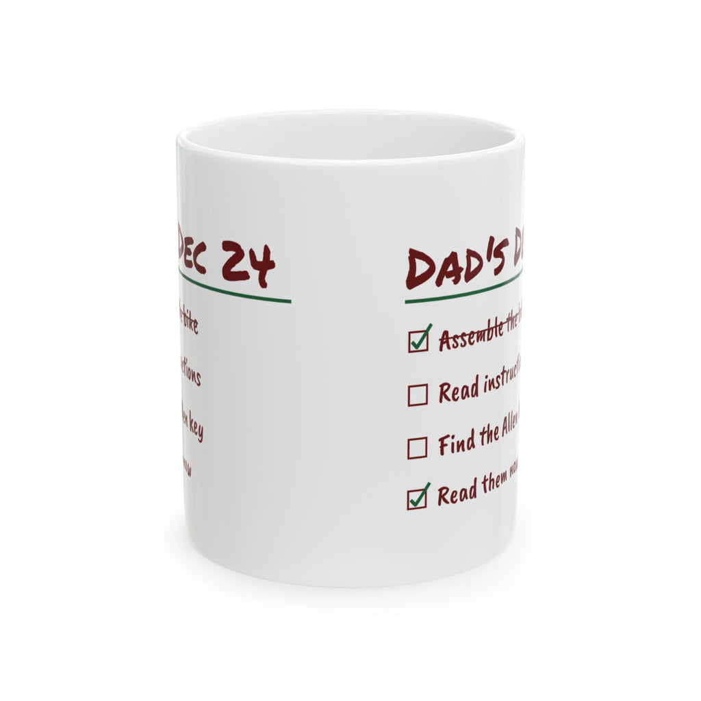 Funny Christmas Dad Coffee Mug Read The Instructions Eventually