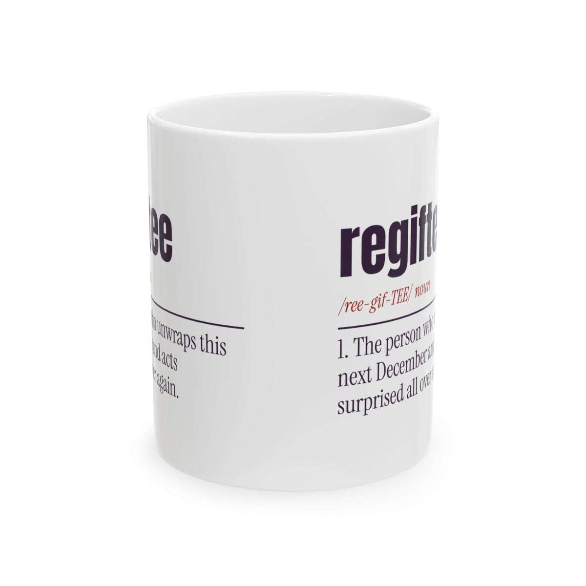 Funny White Elephant Coffee Mug Regiftee Definition For Gift Swaps