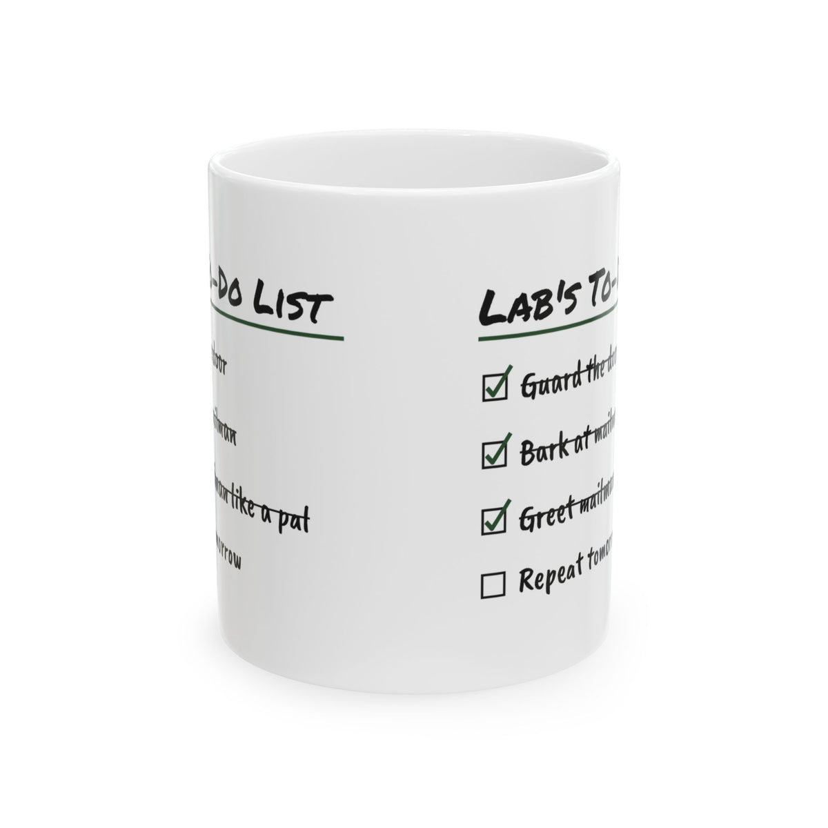 Lab's To-Do List Coffee Mug For Dog Lovers