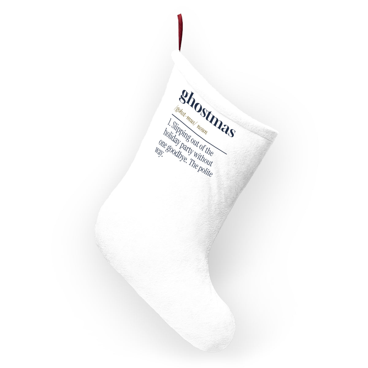Funny Christmas Introvert Christmas Stocking Ghostmas Dictionary Definition