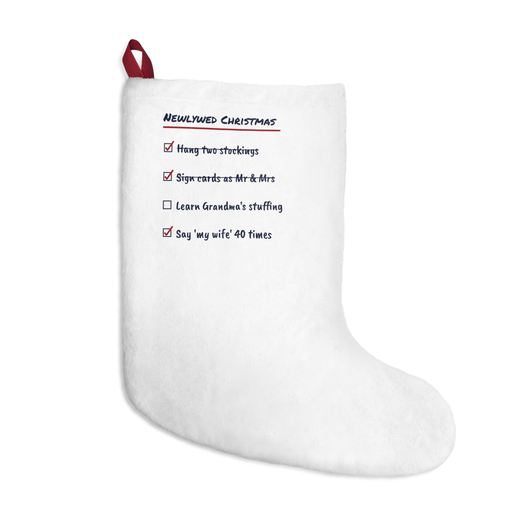 Funny Christmas Stocking Newlywed Christmas Checklist For New