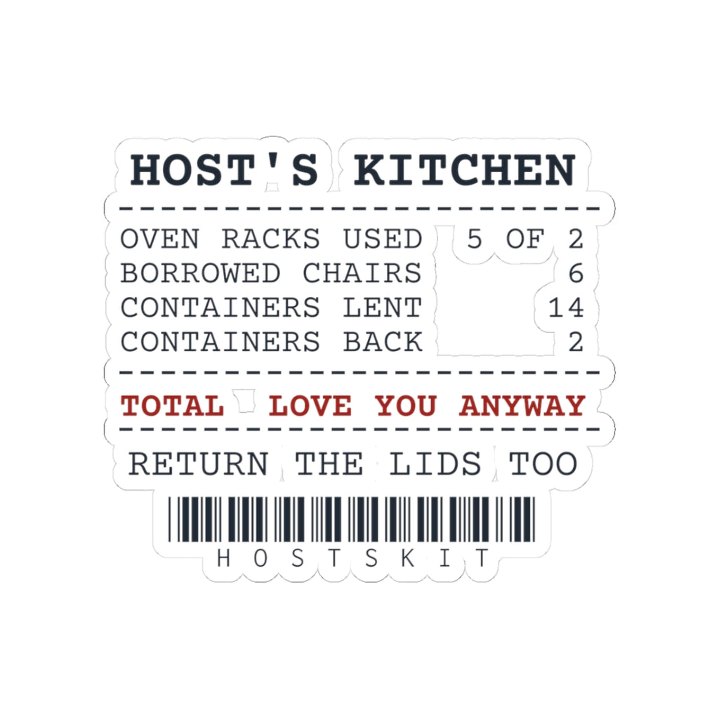 Funny Christmas Host Sticker Containers Lent Receipt For Hosts
