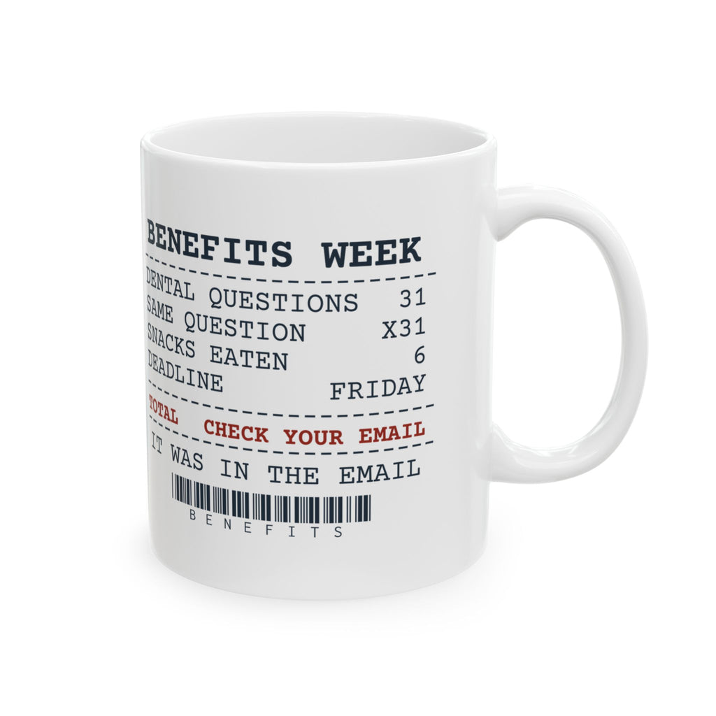 Funny HR Coffee Mug Dental Questions 31 Same Question 31 Receipt