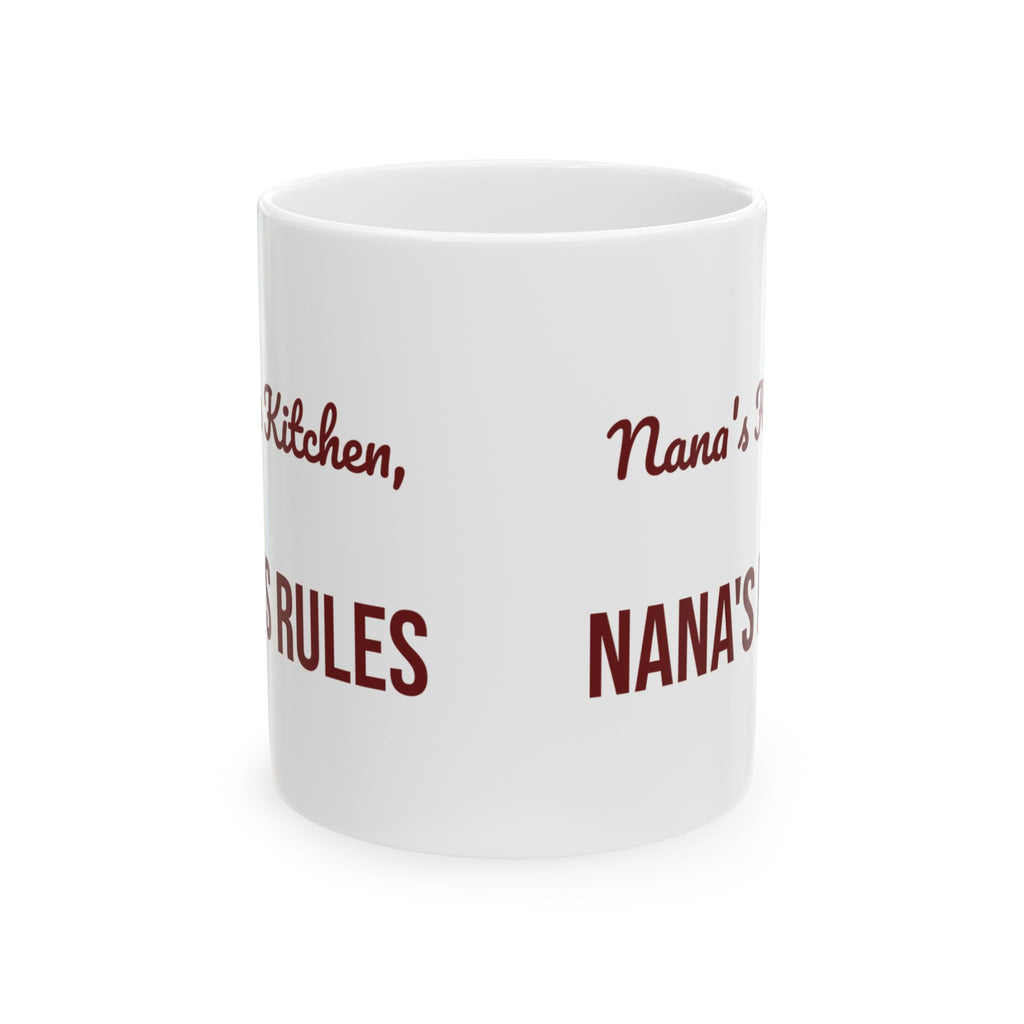 Christmas Coffee Mug Nana's Kitchen Nana's Rules For Grandma