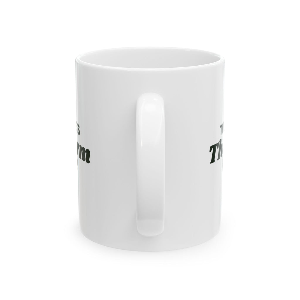 Funny Pet Bird Coffee Mug The Bird Sets The Alarm Here