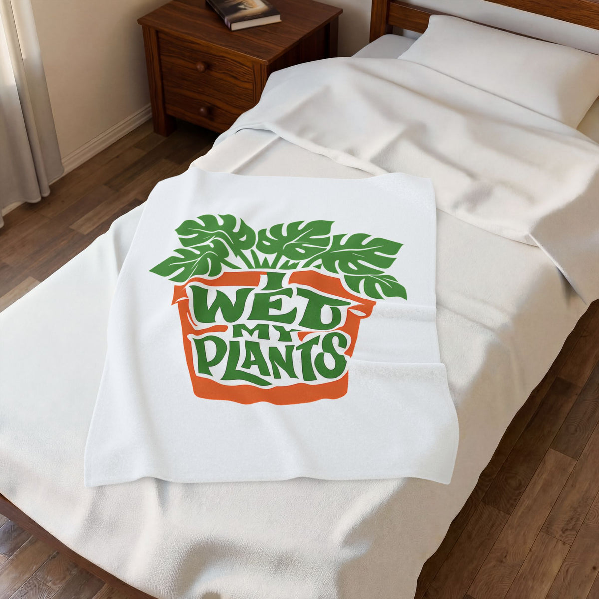 I Wet My Plants Funny Plant Lover Gardening Throw Blanket