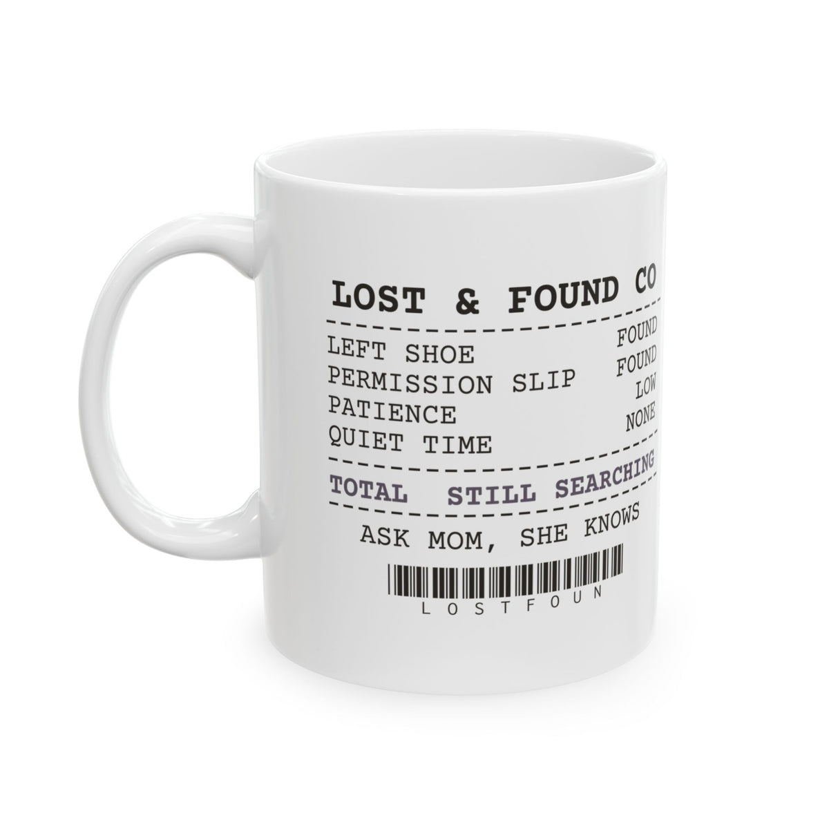 Mom Coffee Mug Lost And Found Ask Mom She Knows