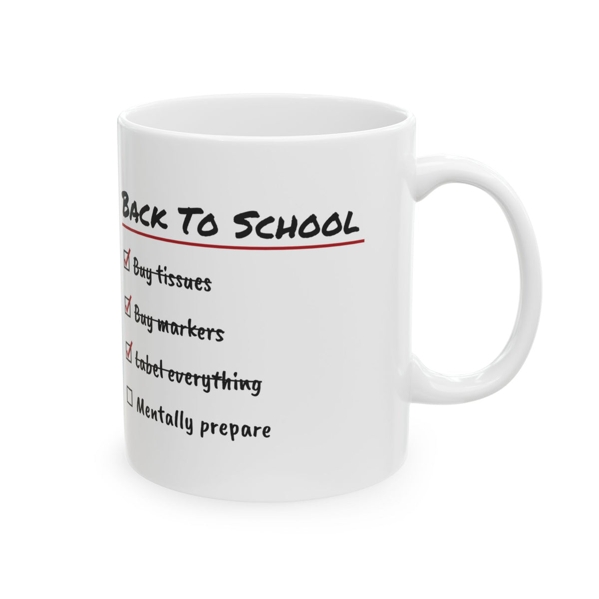 Funny Teacher Checklist Coffee Mug Back To School For Teachers