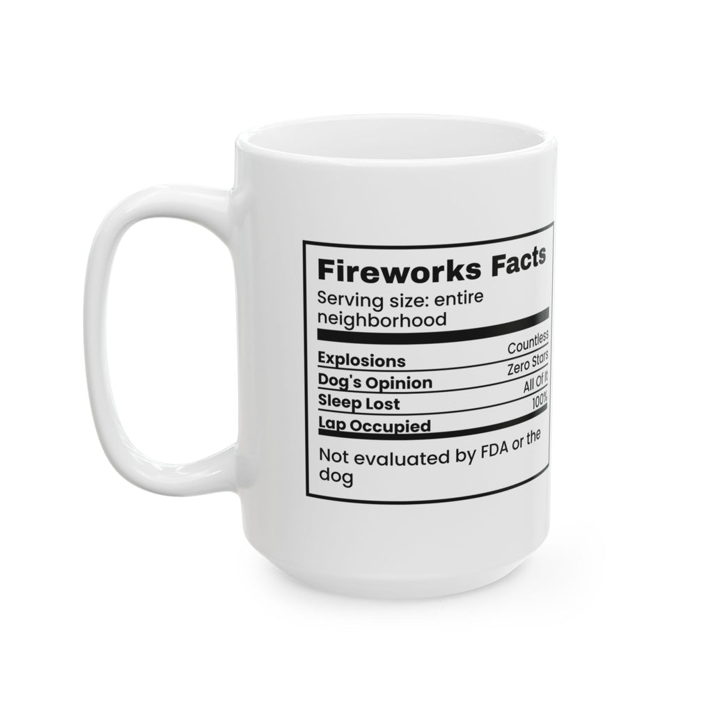 Funny Fireworks Facts Coffee Mug Zero Stars Dog Review For Owners