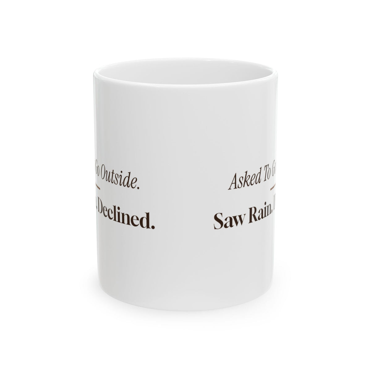 Funny Dachshund Coffee Mug Saw Rain Declined Doxie Cup