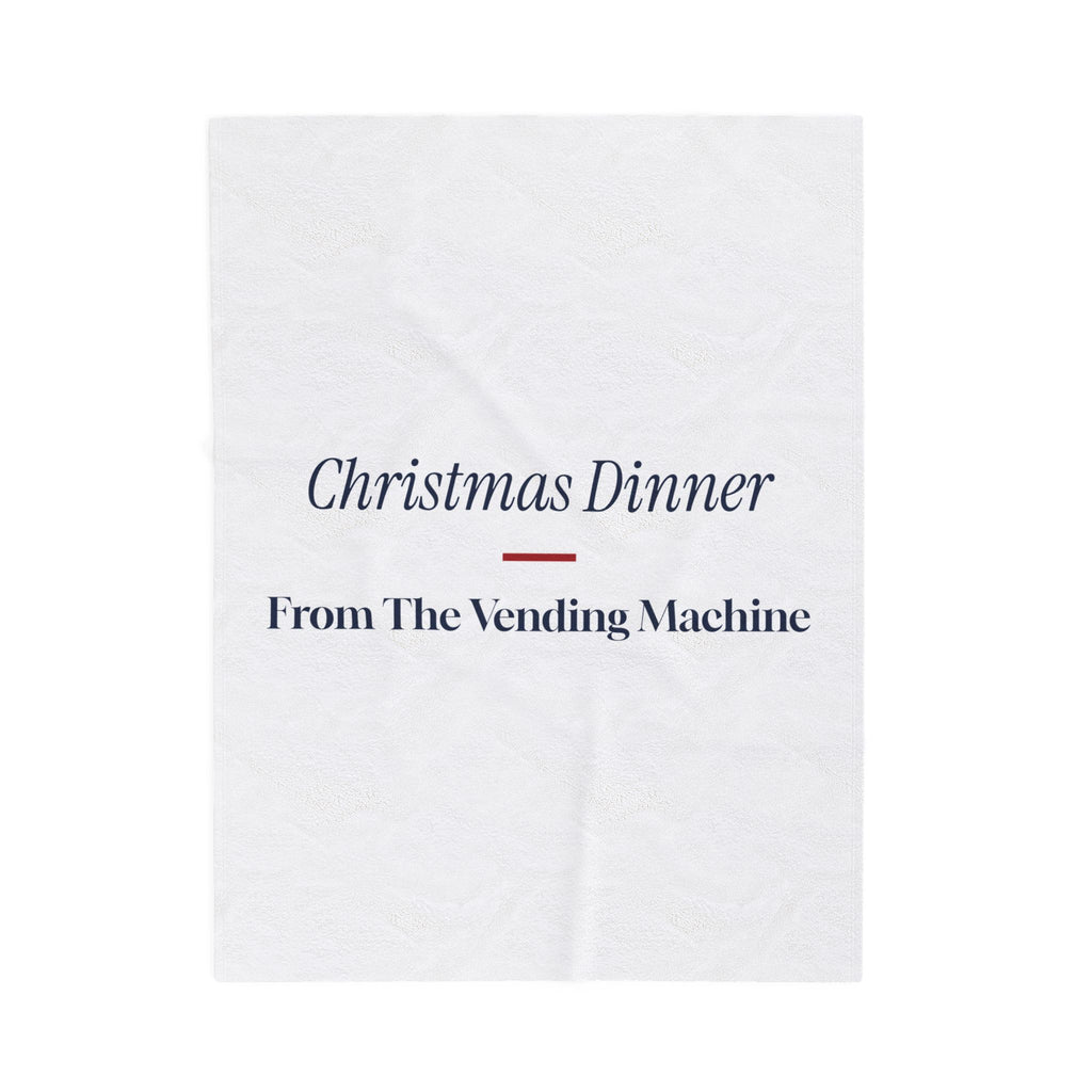 Funny Christmas Nurse Throw Blanket Christmas Dinner From The Vending