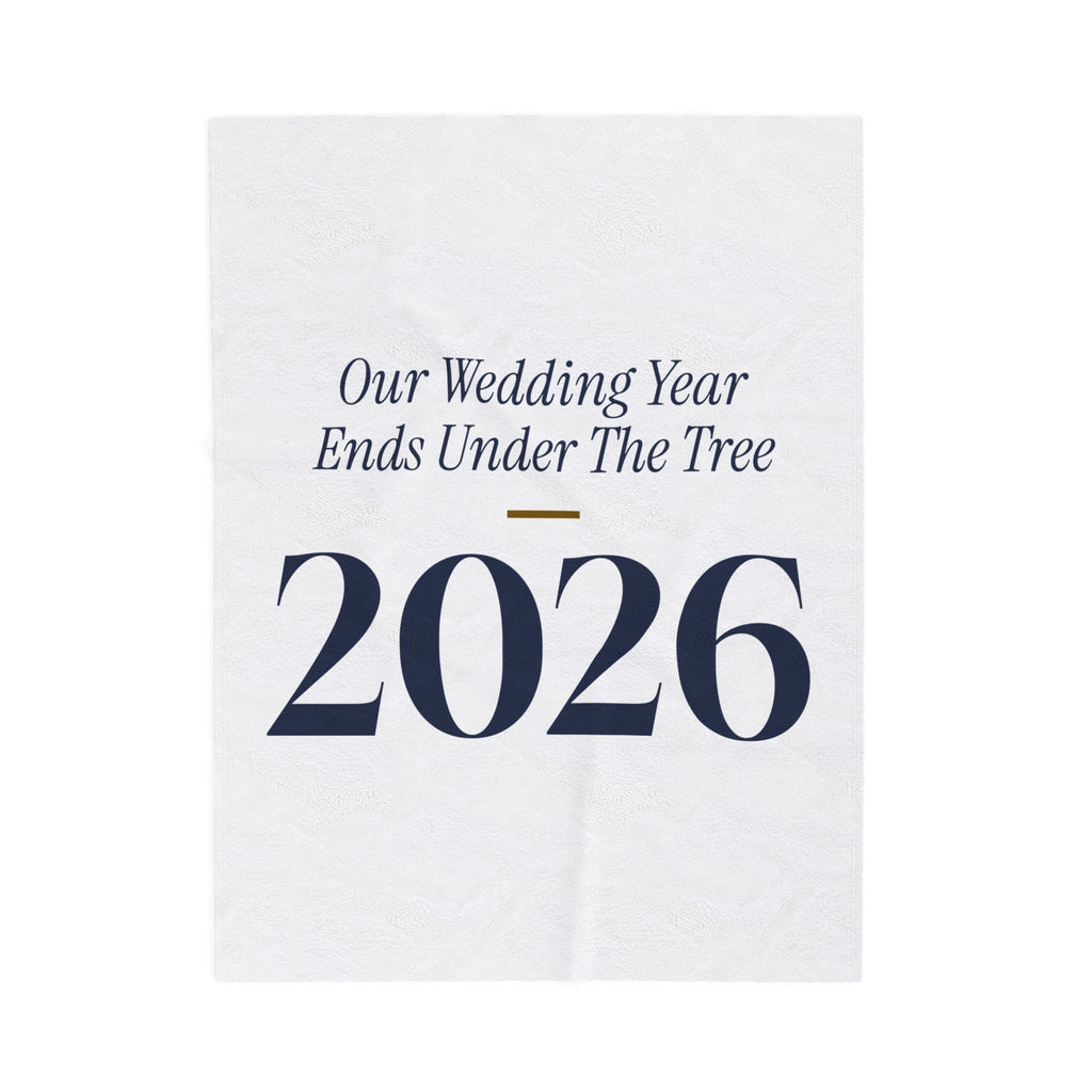 Christmas Throw Blanket Our Wedding Year Ends Under The Tree 2026