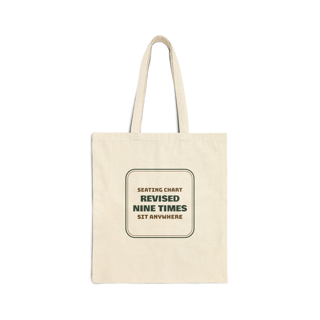 Funny Christmas Host Tote Bag Seating Chart Revised 9 Times Sit Anywhere