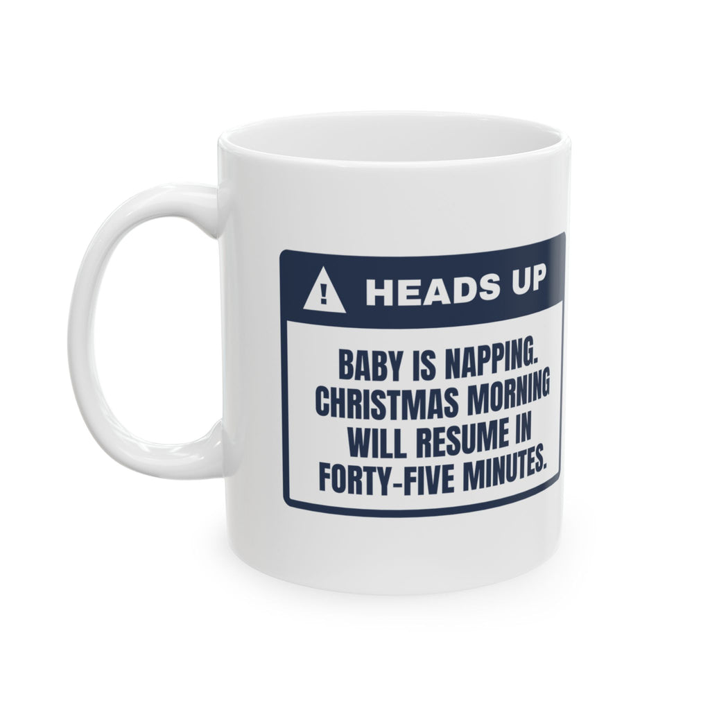 Funny Baby's First Christmas Coffee Mug Baby Is Napping Christmas Resumes