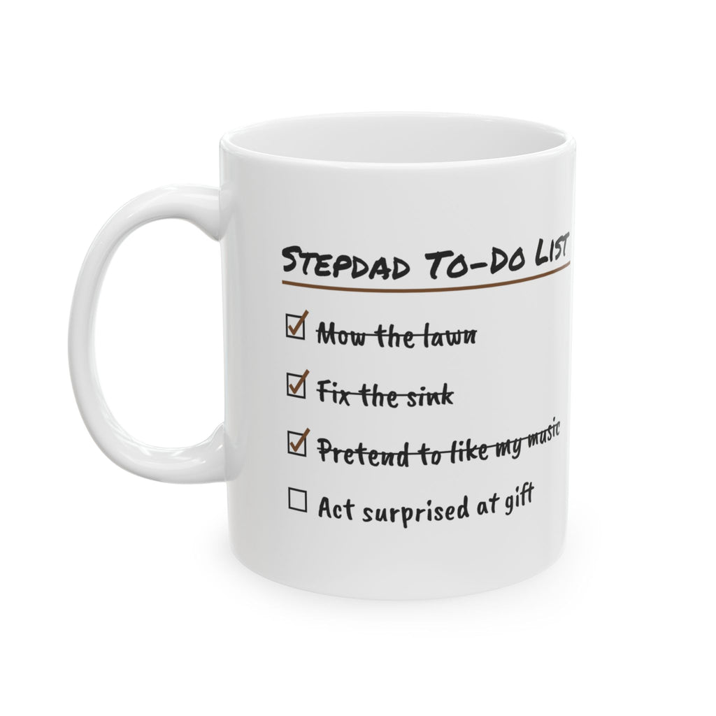Stepdad Coffee Mug Act Surprised At For Him