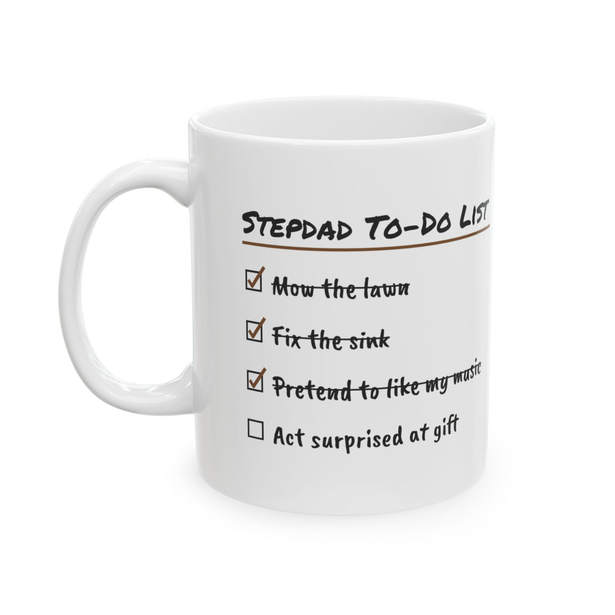 Stepdad Coffee Mug Act Surprised At For Him