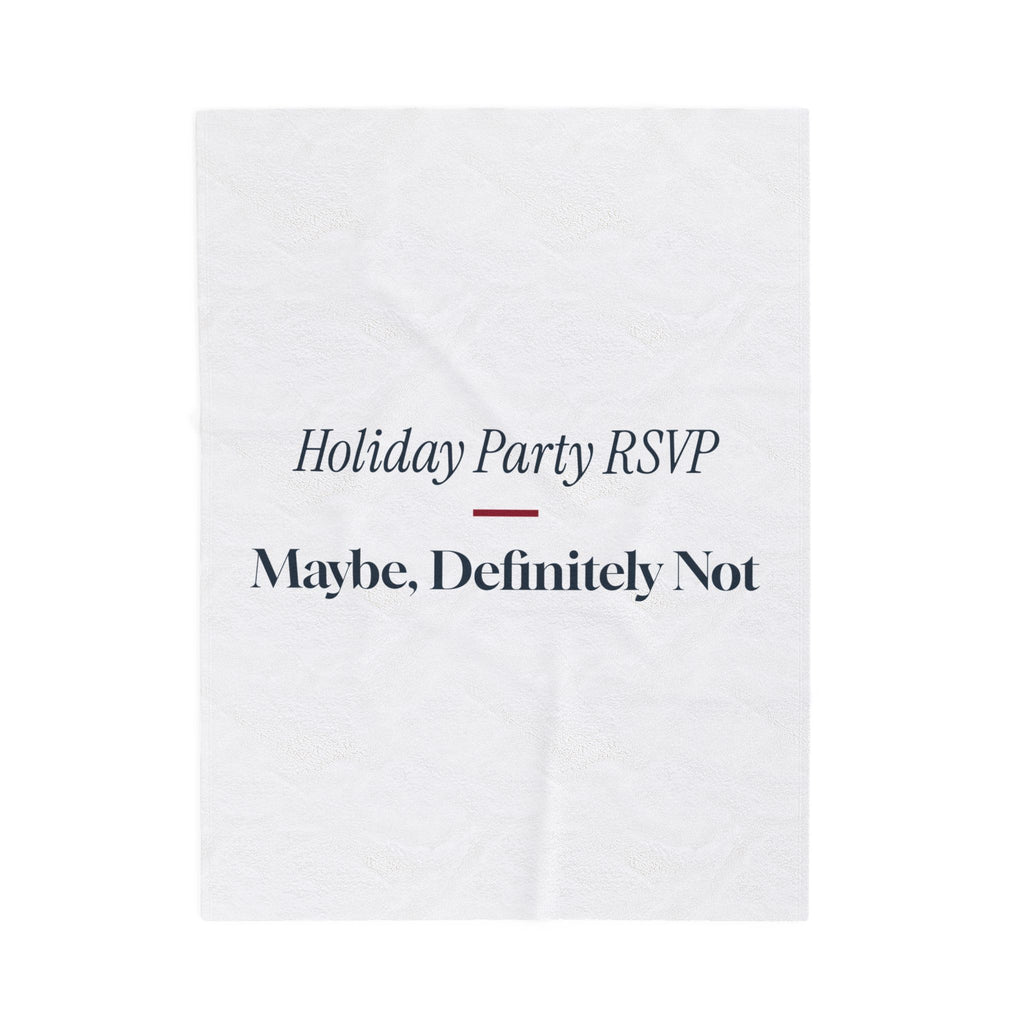 Funny Christmas Coworker Throw Blanket Holiday Party RSVP Maybe Not