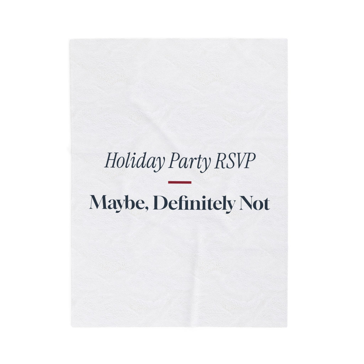 Funny Christmas Coworker Throw Blanket Holiday Party RSVP Maybe Not