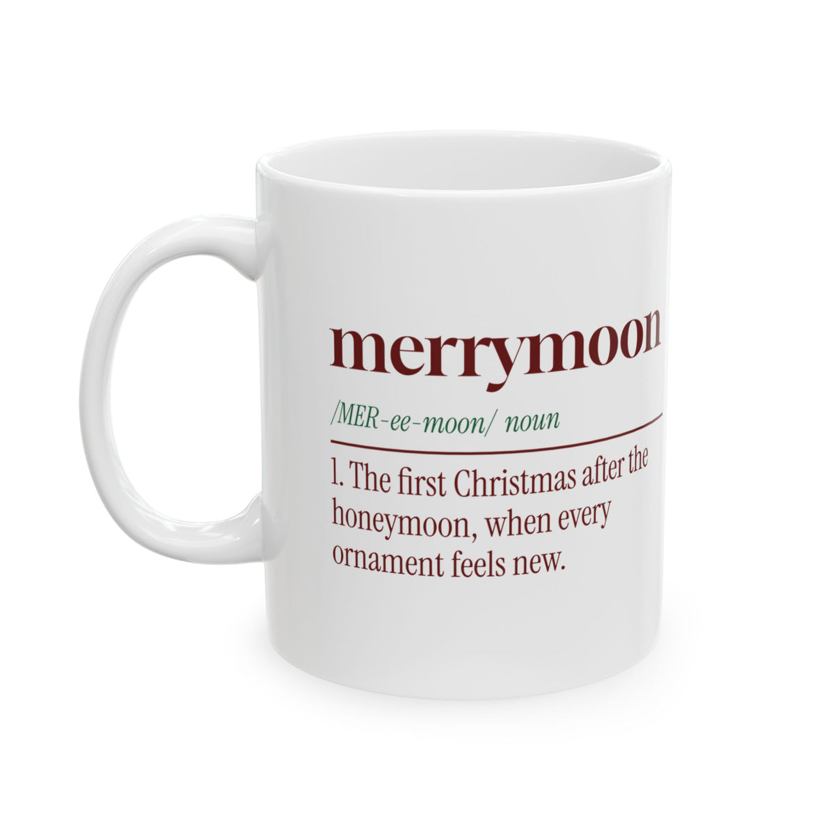 Christmas Coffee Mug Merrymoon Dictionary Definition Newlyweds