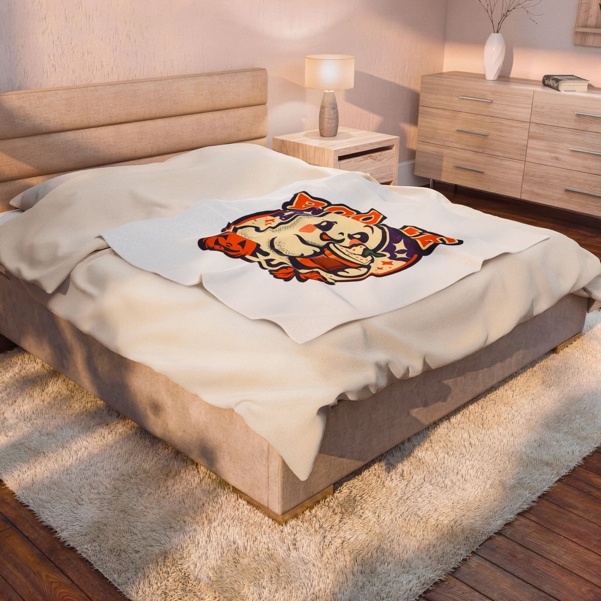 Boo Jee Funny Ghost Pumpkin Spice Throw Blanket