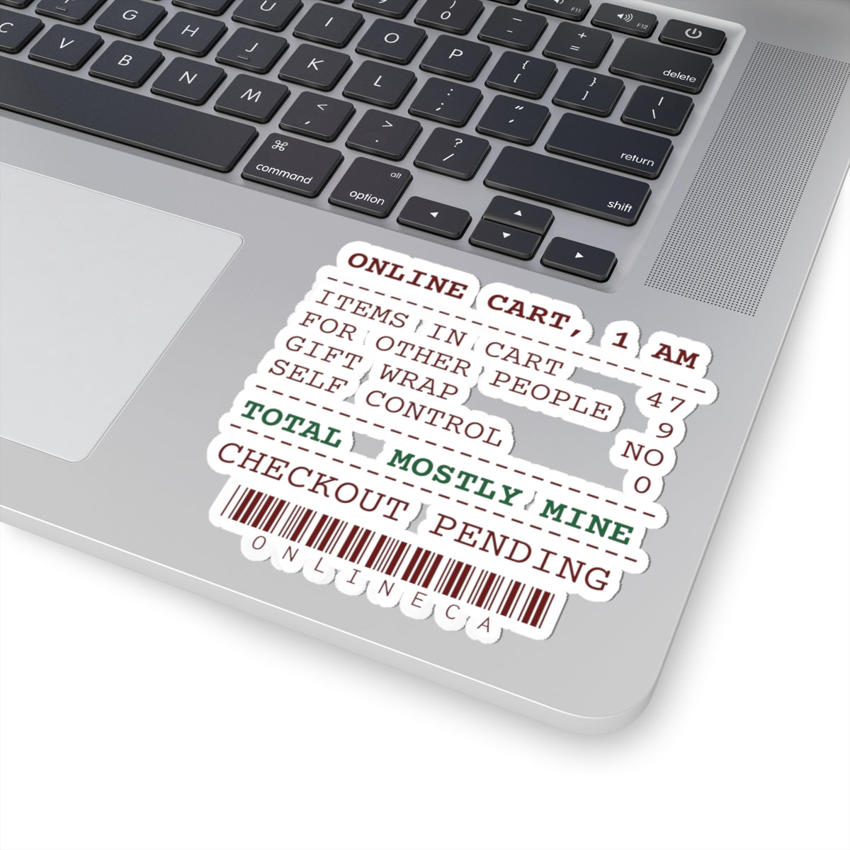 Funny Christmas Shopping Sticker Items In Cart 47 Receipt