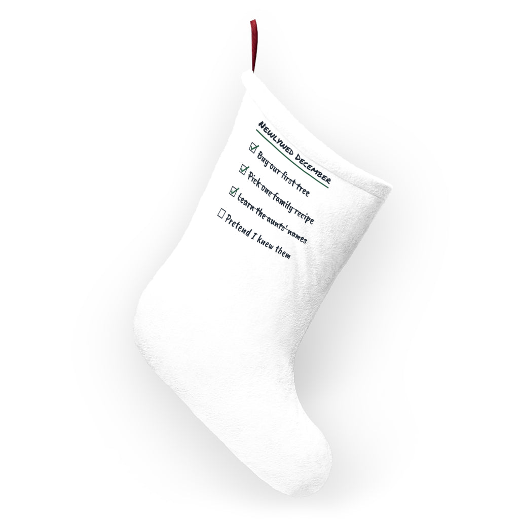 Funny Newlywed Christmas Stocking Learn The Aunts Names Checklist