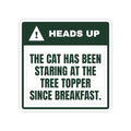 Funny Christmas Sticker Staring At The Topper Since Breakfast