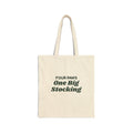 Funny Christmas Tote Bag Four Paws One Big Stocking For Dog Lovers