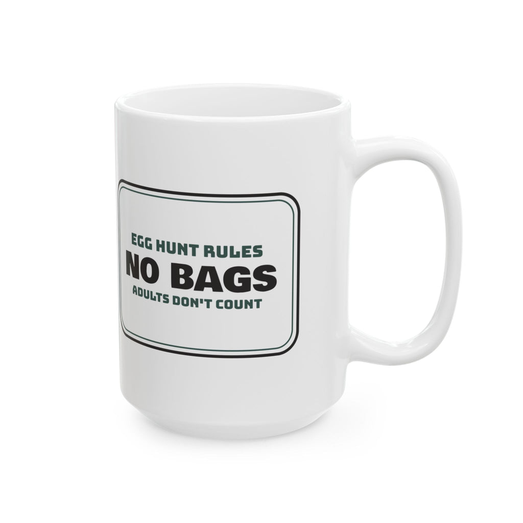 Funny Egg Hunt Coffee Mug Rules Sign For Family Host