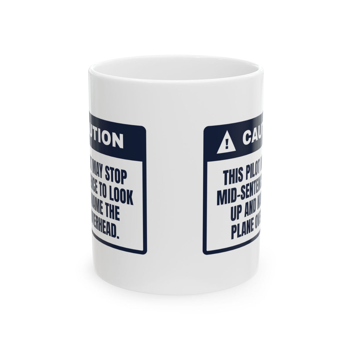 Funny Pilot Coffee Mug Names Every Plane Mid-Sentence For Aviators
