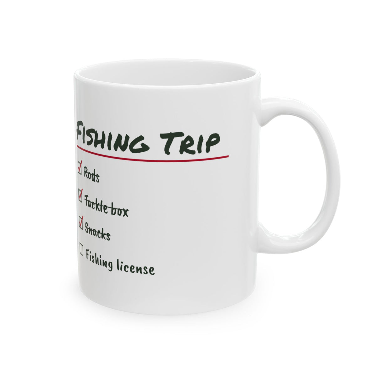 Funny Fishing Coffee Mug Fishing Trip Checklist License