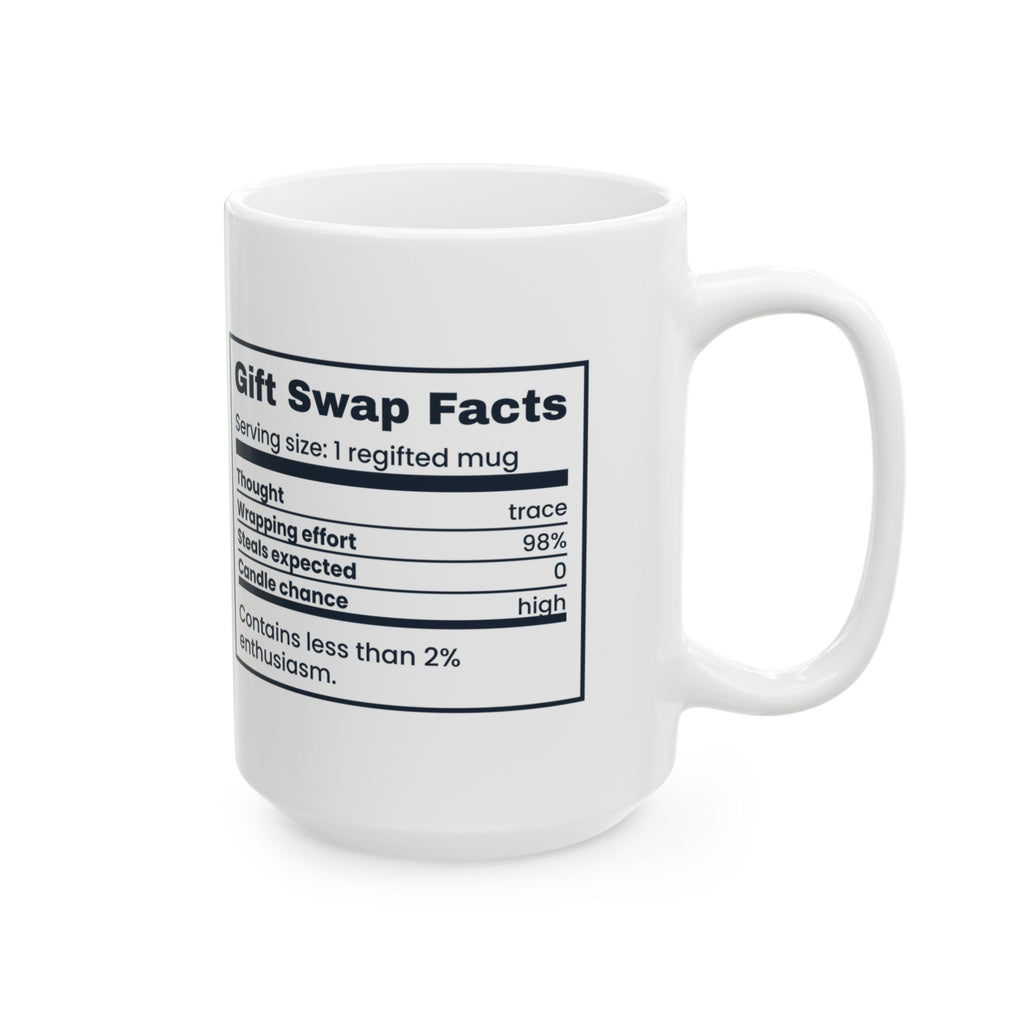 Funny White Elephant Coffee Mug Gift Swap Facts Thought Trace Amounts