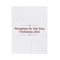 Christmas Dog Throw Blanket Pawprints By The Tree 2026
