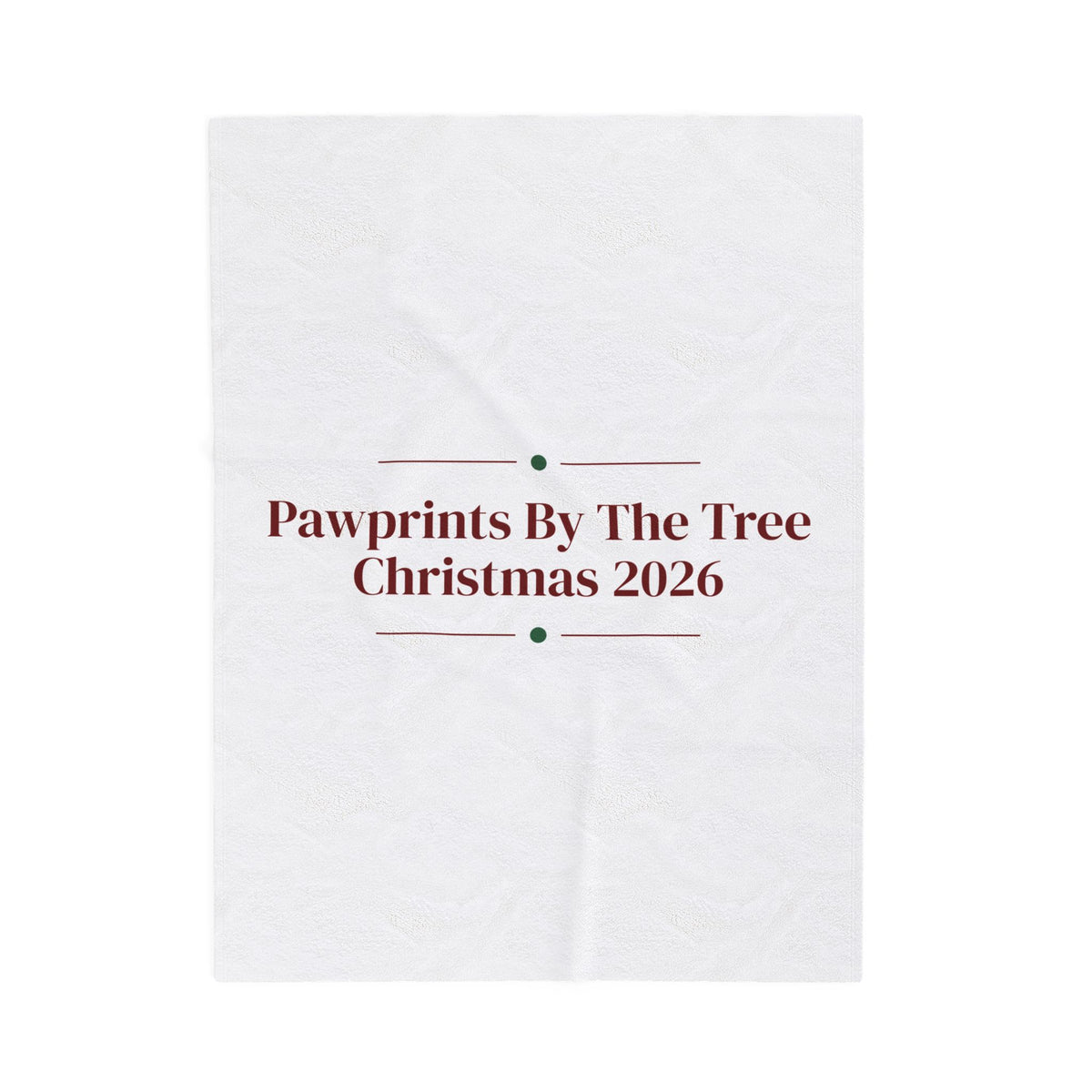 Christmas Dog Throw Blanket Pawprints By The Tree 2026