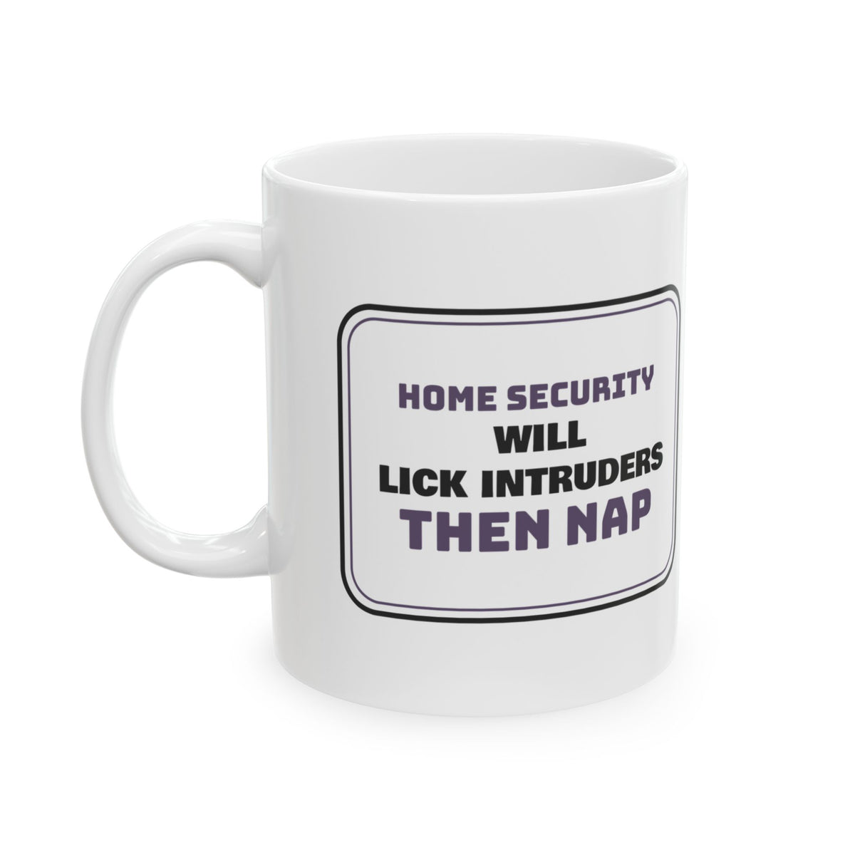 Funny Pit Bull Coffee Mug Will Lick Intruders Then Nap