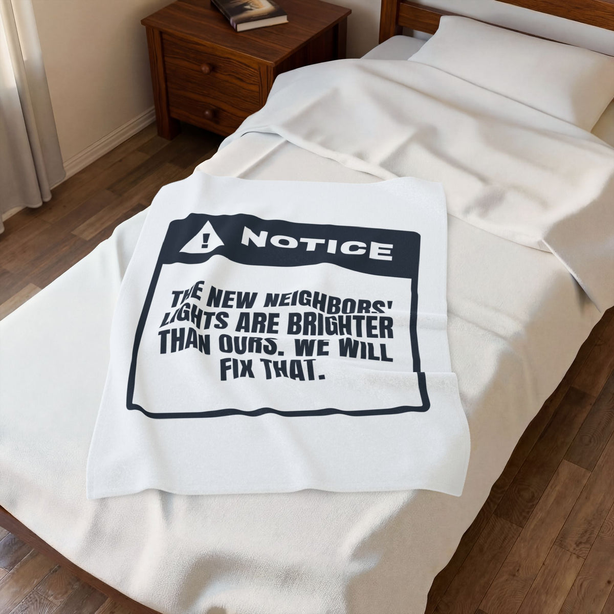 Funny New Home Christmas Throw Blanket The Neighbors' Lights Are Brighter