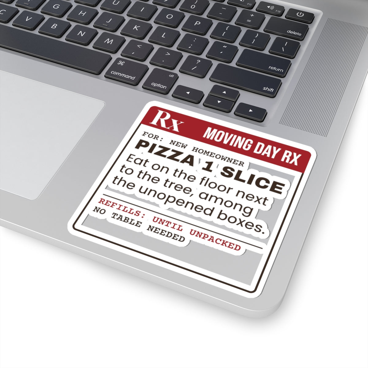 Funny New Home Christmas Sticker Pizza On The Floor Prescription