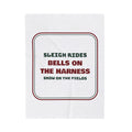 Christmas Throw Blanket Sleigh Rides Bells On The Harness Vintage Sign