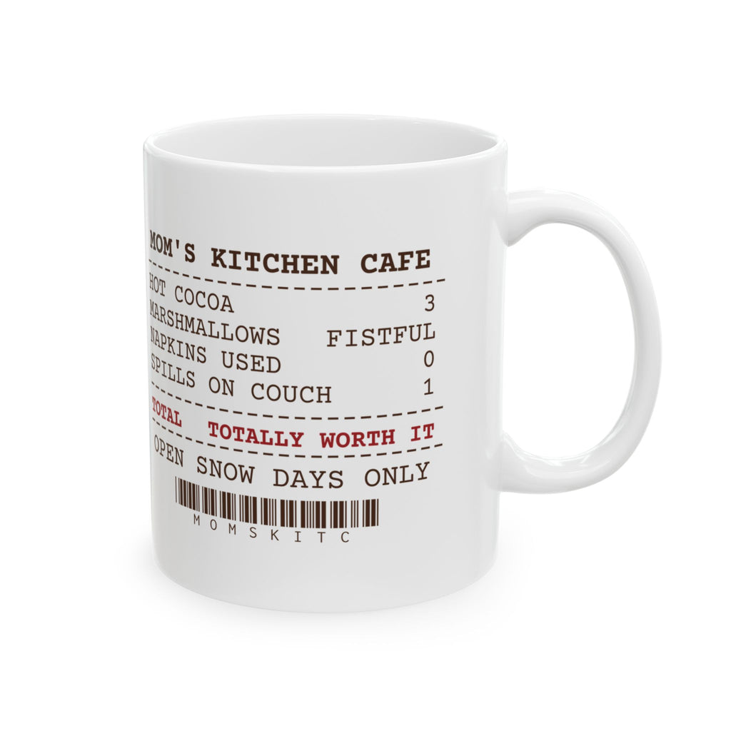 Funny Christmas Coffee Mug Mom's Kitchen Cafe Cocoa Receipt For Moms