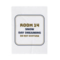 Funny Teacher Christmas Throw Blanket Snow Day Dreaming Sign