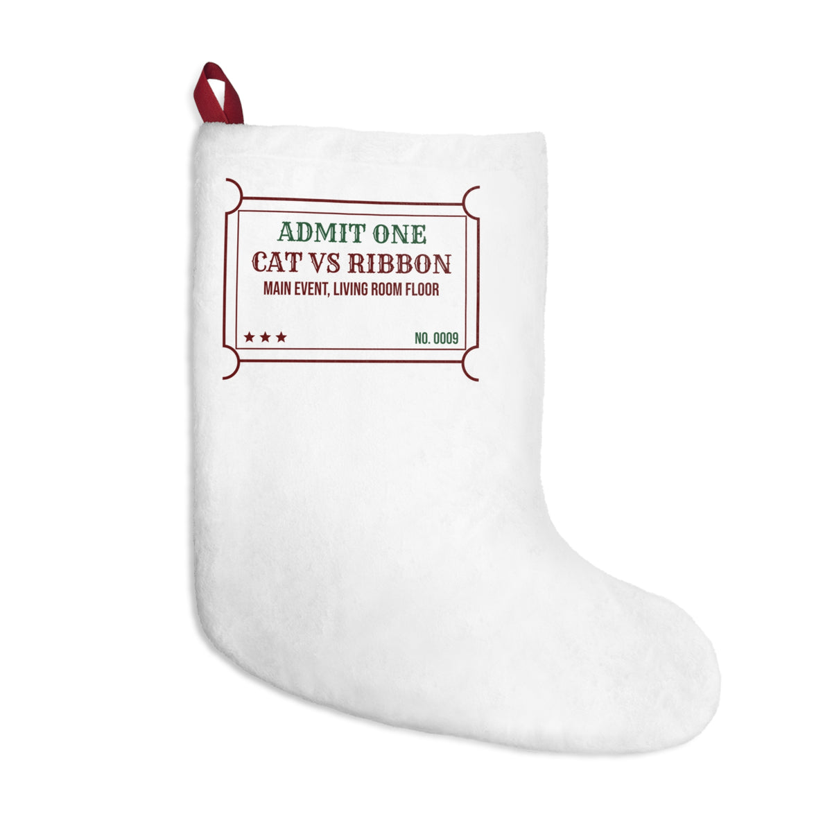 Funny Christmas Cat Christmas Stocking Cat Vs Ribbon Main Event Ticket