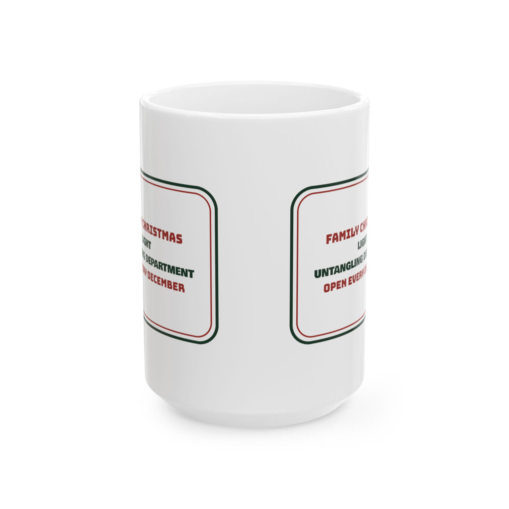 Funny Christmas Coffee Mug Light Untangling Department For Family