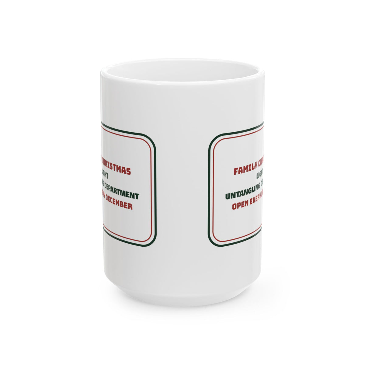 Funny Christmas Coffee Mug Light Untangling Department For Family