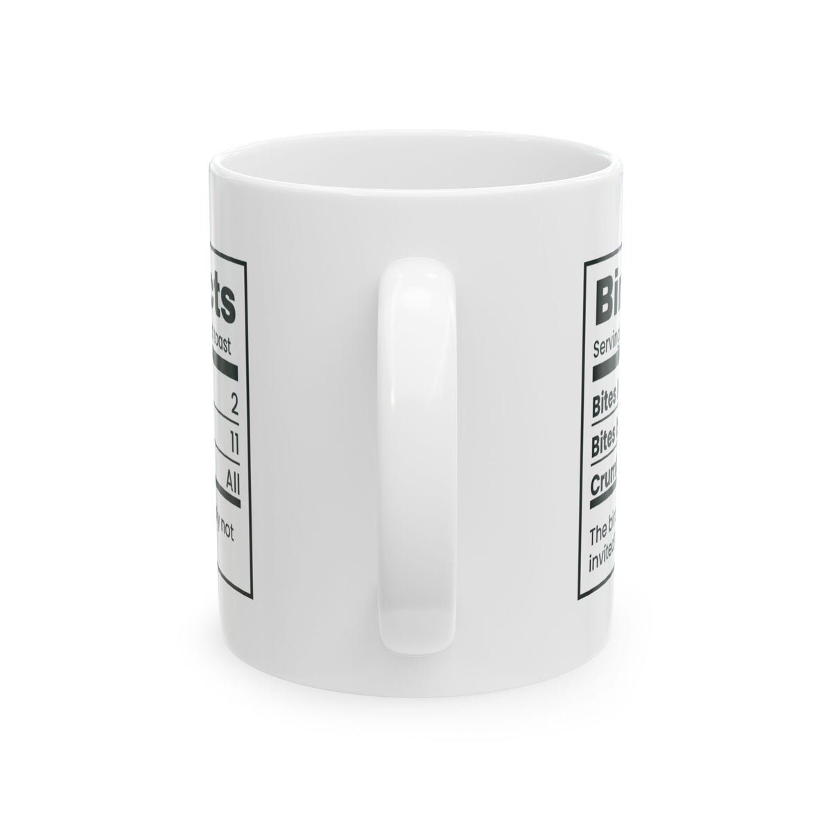 Funny Bird Owner Coffee Mug Bird Facts Nutrition Label Shared Toast