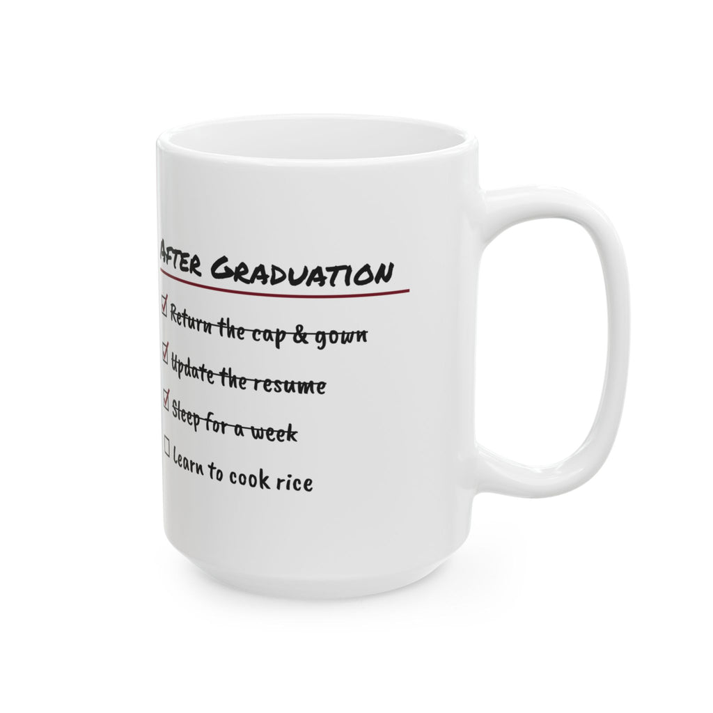 Funny College Graduation Coffee Mug After Graduation Checklist